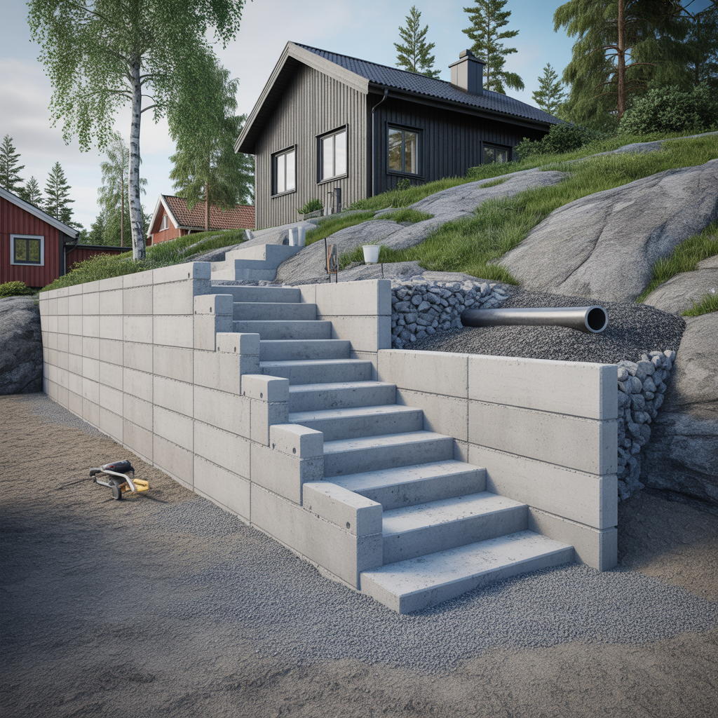 bygga stodmur i betong krav dimensioner och kostnad