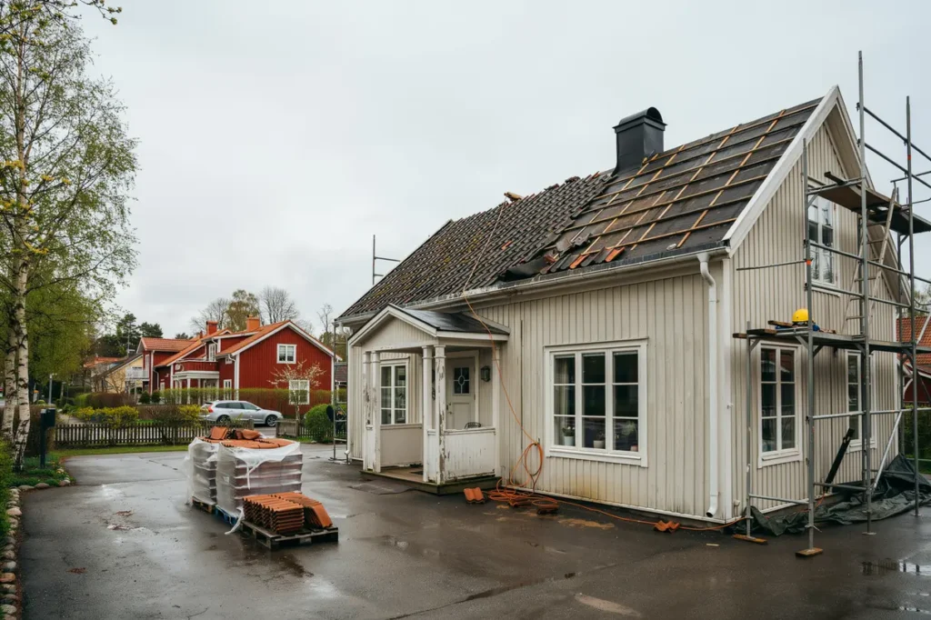 takoml ggning p villa tecken p att det r dags materialval och kostnad